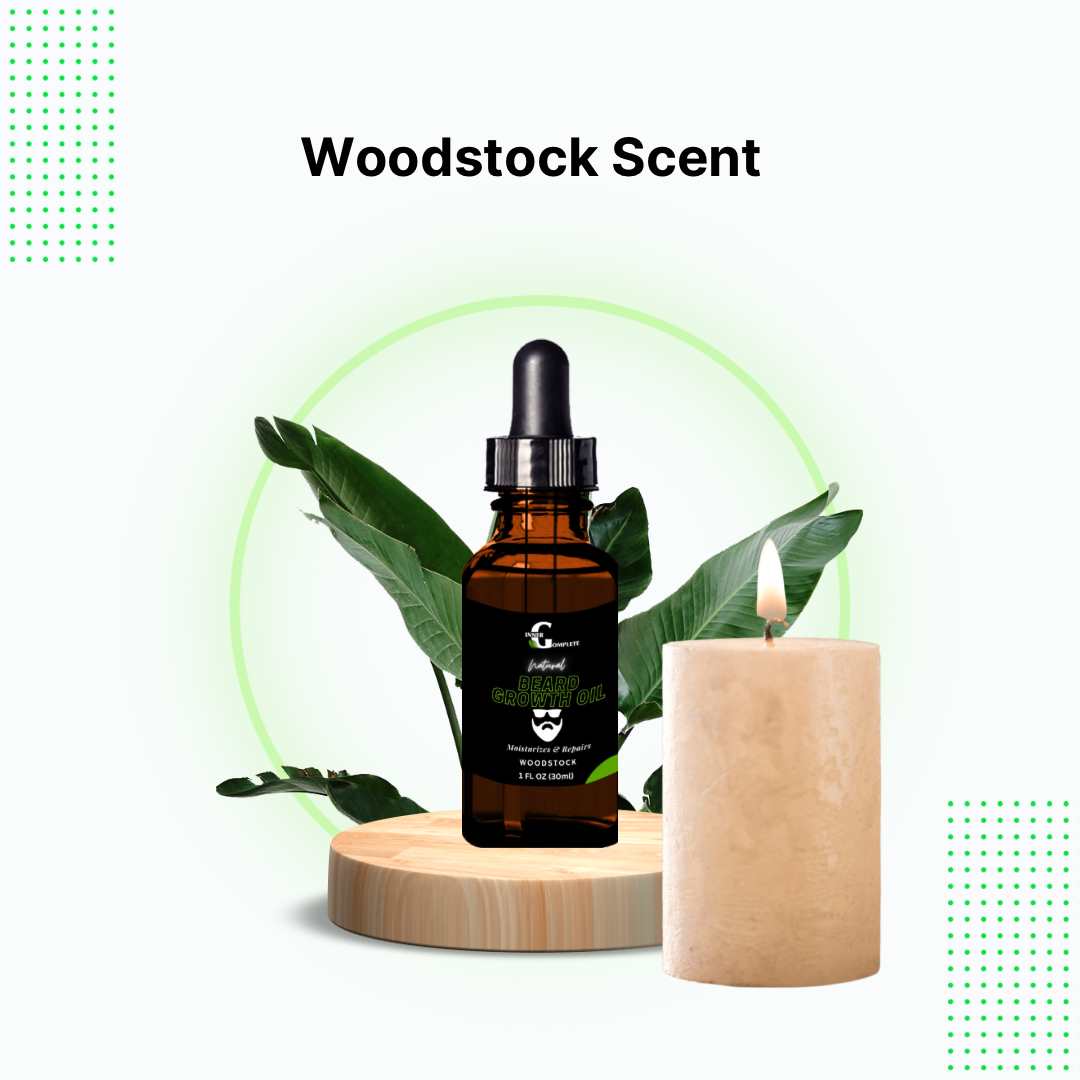 Natural Beard Growth Oil - Woodstock Scent Inner G Complete Wellness