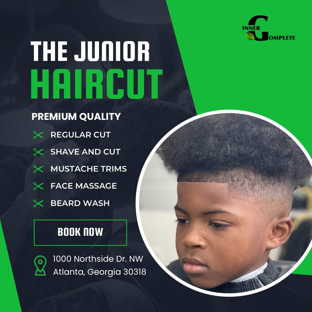 The Junior Haircut (17yrs. & younger) Inner G Complete Wellness 